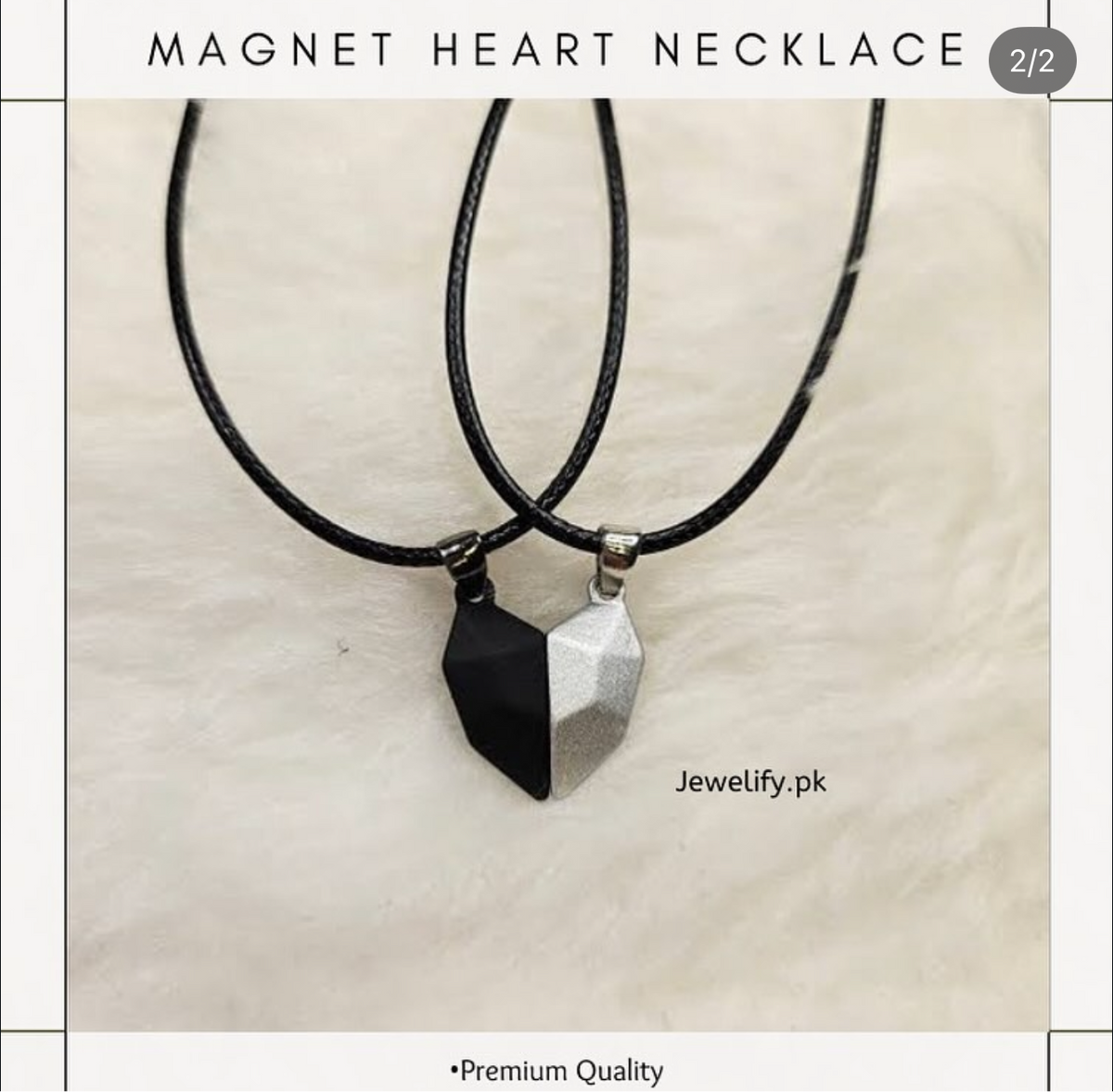 Magnet heart necklace