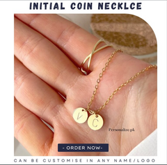 Initial Coin necklace