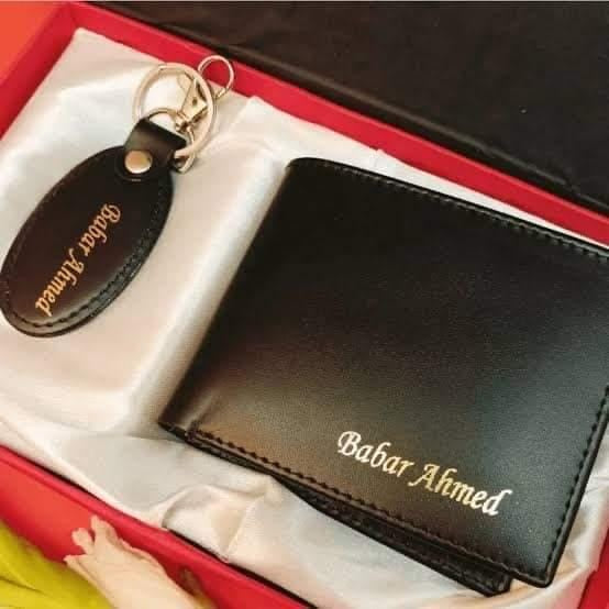 Embossing wallet keychain
