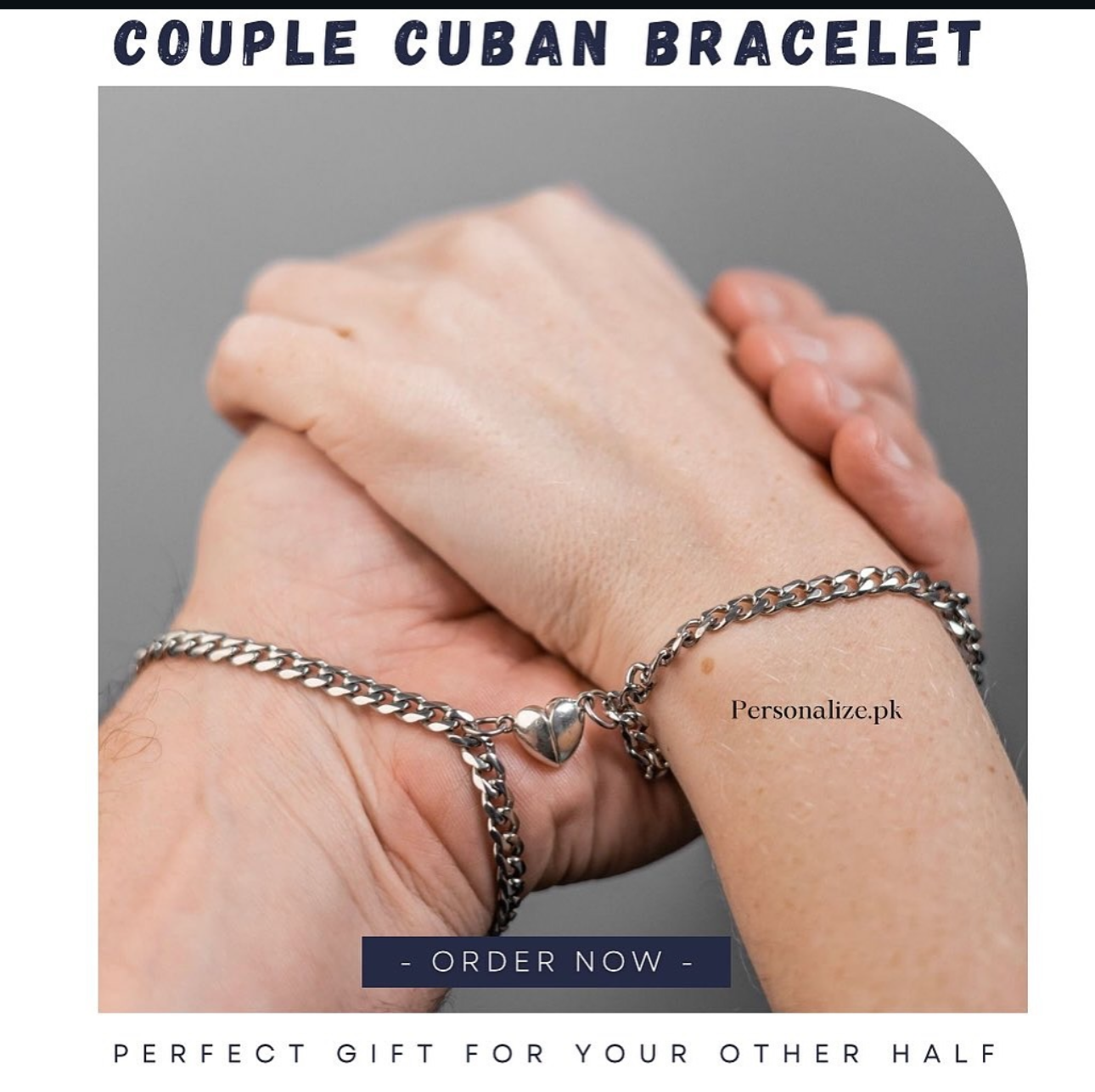 Couple cuban bracelet