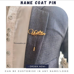 Name coat pin